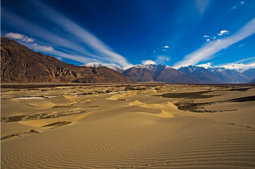 Sand dunes in cold desert of Ladakh