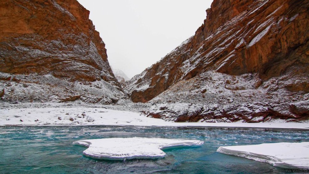 Frozen Zanskar River in Ladakh